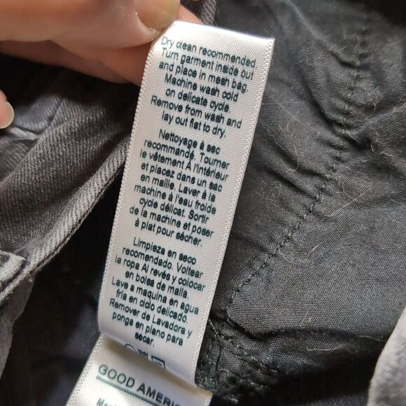 Good American size 14/32 Black Good Waist Skinny Jeans with Rhinestone BAD - Picture 12 of 13